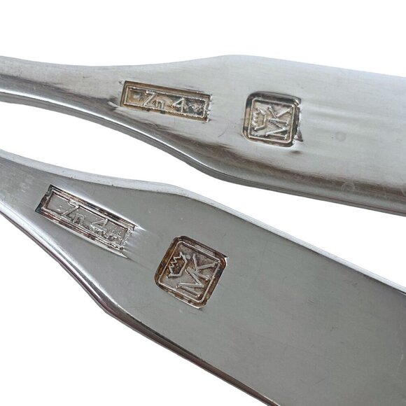Vintage Salad Servers MK Silverplate Serving Fork and Spoon 9.25" long - Picture 4 of 9